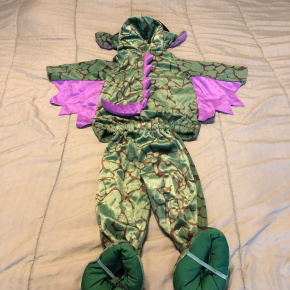 Gymboree Dragon Dinosaur Halloween Costume Size 18-24 Months 2 Piece - Picture 8 of 9